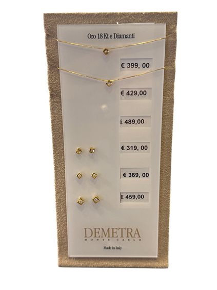 Necklace Demetra Woman ESSENTIAL in Yellow Gold Diamante 0.01 Ct 031Q.001.Y.A9 - 031Q.001.Y.A9